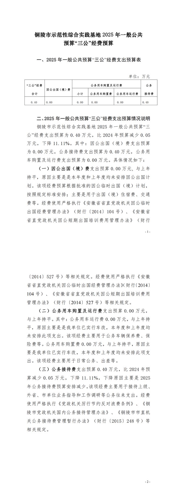2025年铜陵市示范性综合实践基地单位“三公”经费预算公开_00.png